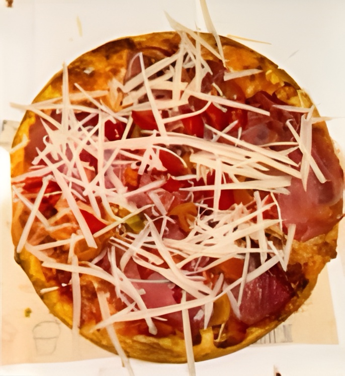 Pizza con bresaola e grana