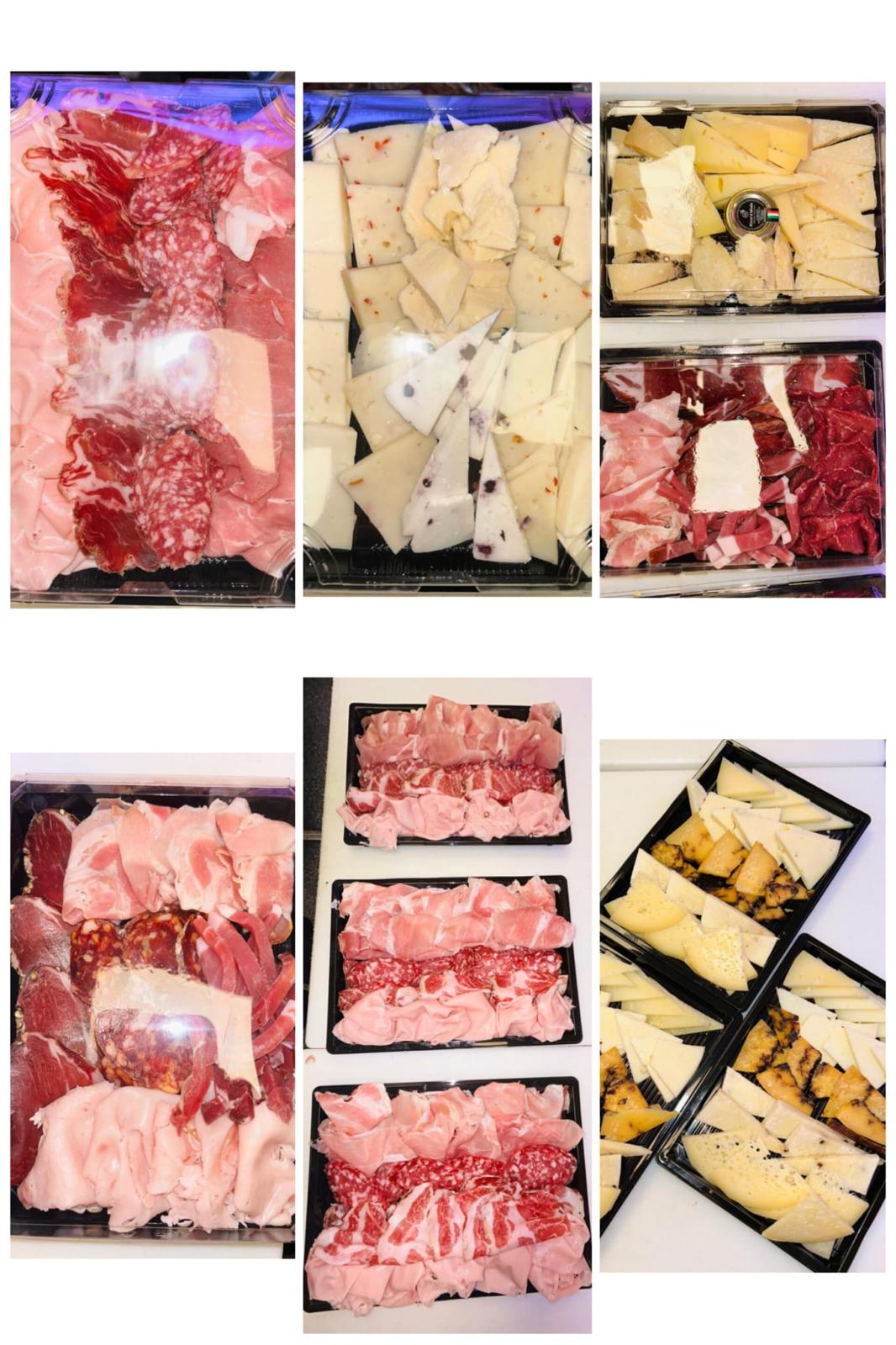 Vassoi di salumi e formaggi